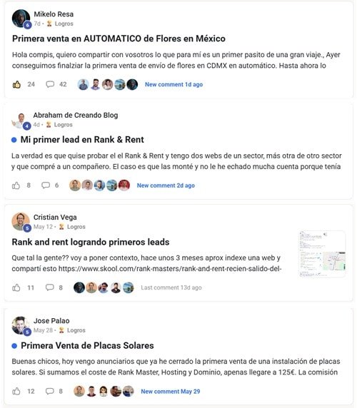 Testimonios Rank Masters